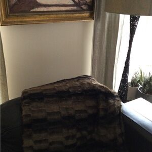 West Elm faux fur throw
